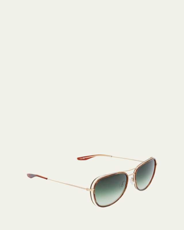 Gesner Acetate & Titanium Aviator Sunglasses